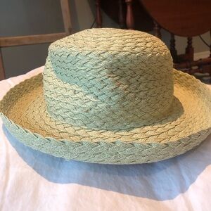 Scala Woven Hat light green NWT
